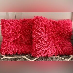Set of 2 Pink Accent Pillows